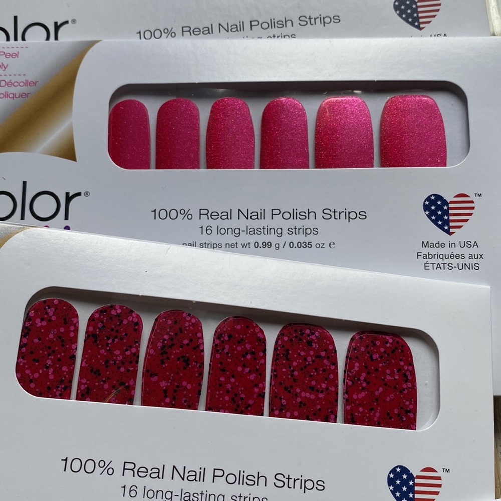 Pinky Red 5 set bundle of Color Street Nail Polish Strips - Picture 3 of 6
